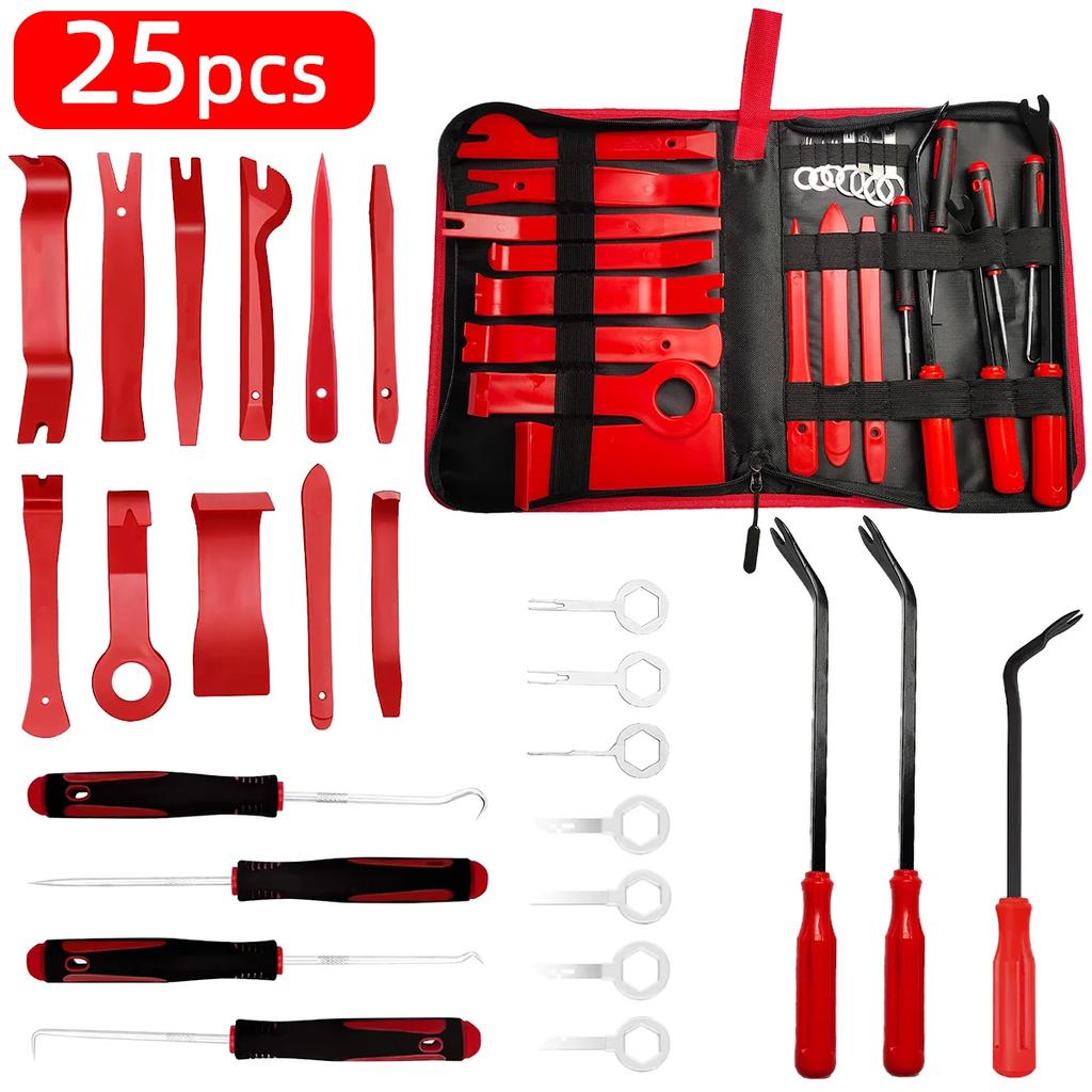 Handwerkzeugsatz, Hebel-Demontagewerkzeug, Innentür-Clip-Panel, Zierleiste, Armaturenbrett-Entfernungsset, Auto-Auto-Öffnungsreparatur-Werkzeugsatz