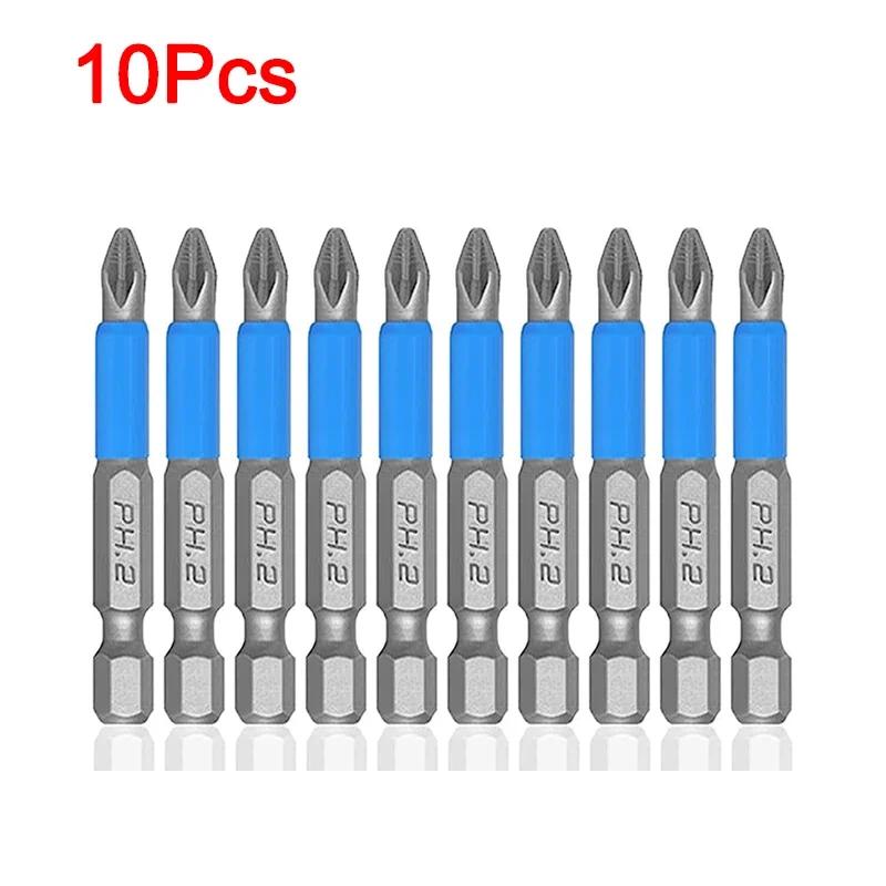 6/10Pcs Magnetic Screwdriver Bit Set Anti Slip Electric Drill Screw Driver Head Kit Impact Hand Tool PH1/PH2/PH3/PZ1/PZ2/PZ3
