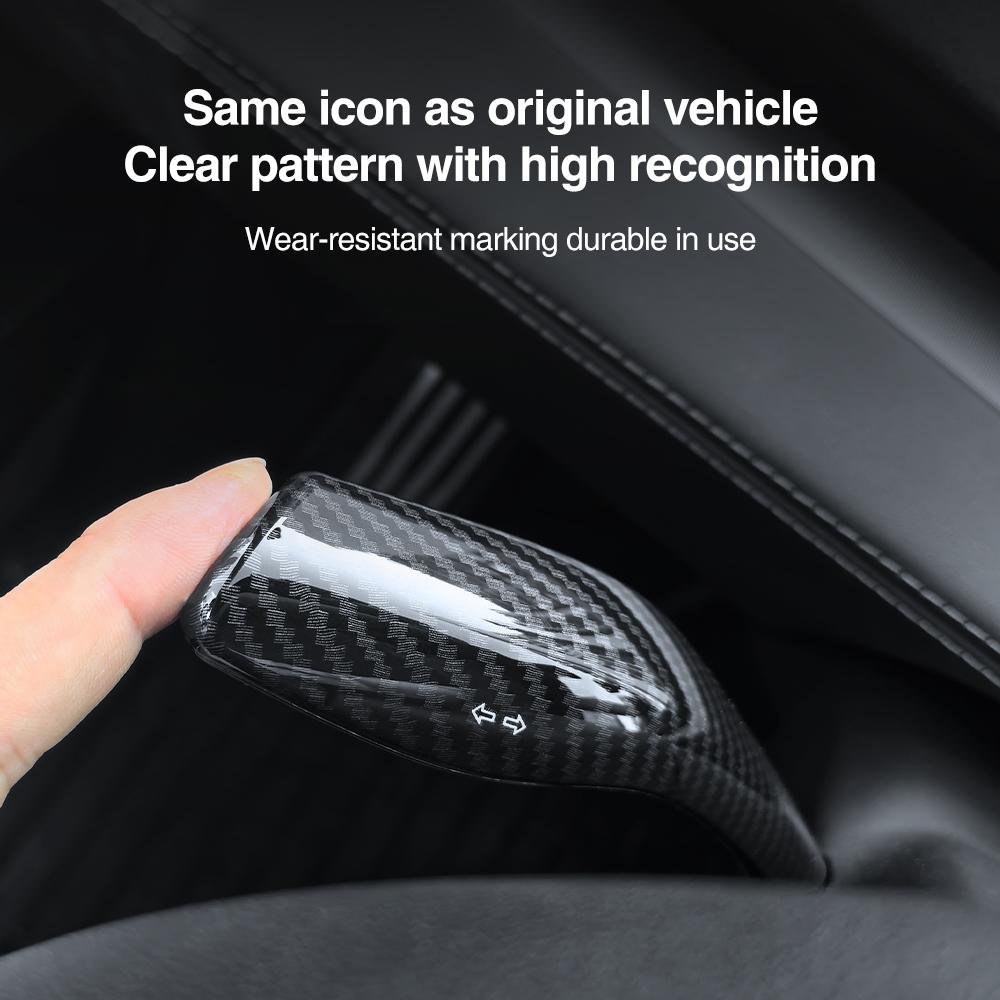 Heenvn ABS Car Steering Turn Signal Lever Trim Cover For Tesla Model 3 Highland Model Y Juniper Model YL 2025 2026 Auto Interior