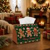 1pc Traditional Festive Holiday Tissue Box - Gingerbread Figure Star Napkin Storage Box, Suitable for Rolls/facial Tissues/single Sheets,available for