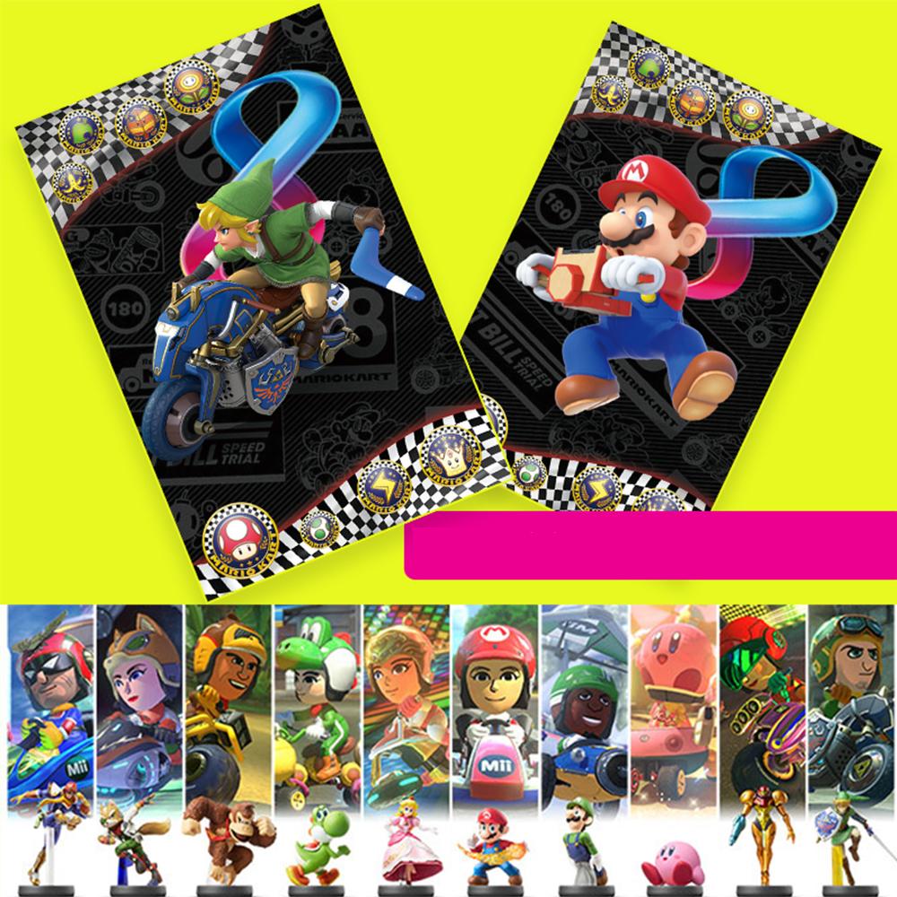 20pcs 21mm x 31mm Mario Kart 8 Mini NFC Game Cards For NS Switch