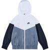 (GS) Sportswear Windrunner Kapuzen-Abweisjacke 'Weiß Grau Schwarz' Kinder FZ5516-100