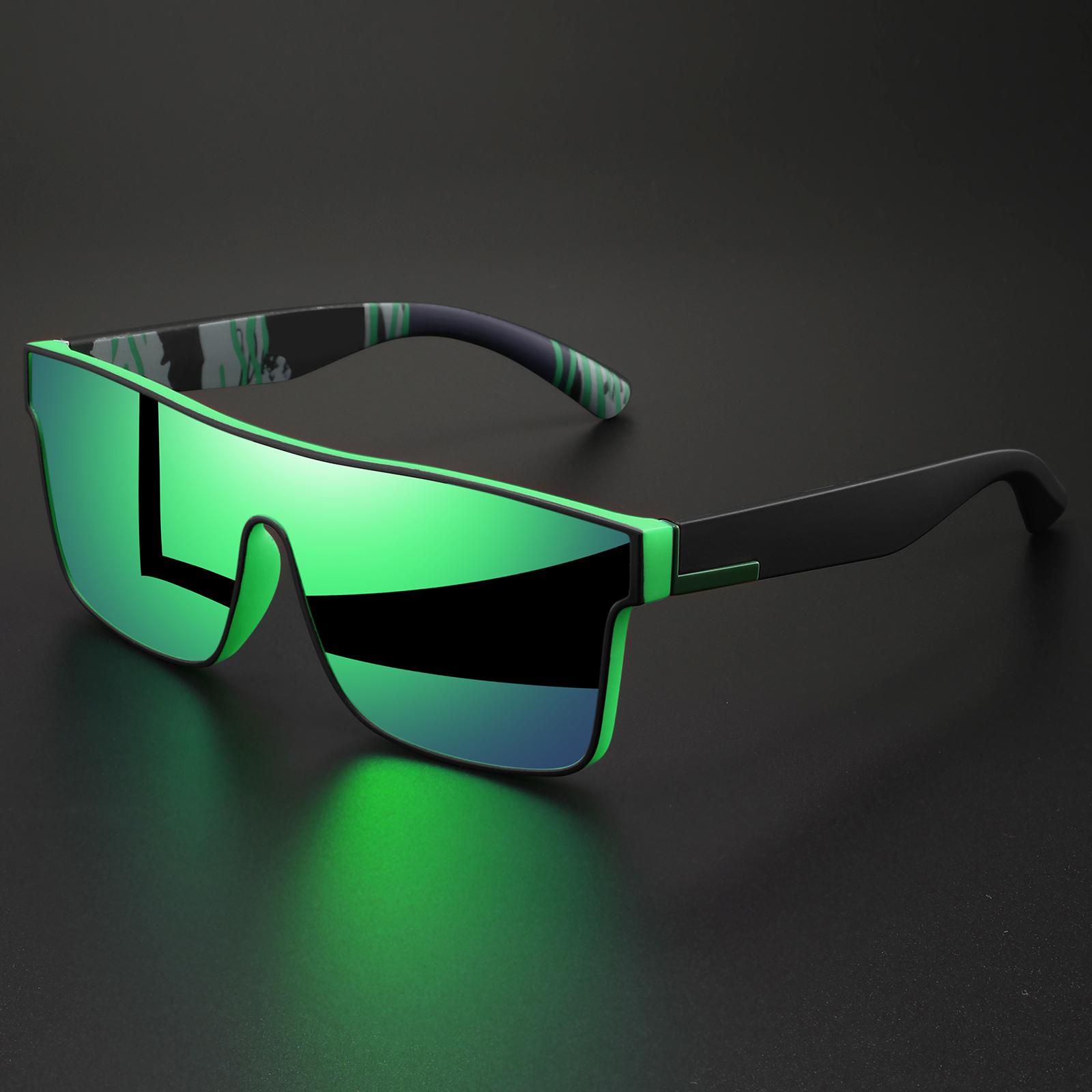 

Classic Colorful Square Sports Sunglasses - One-Piece Lens, UV400 Unisex Comfort Fit for Cycling, Travel, Outdoor & Daily Use