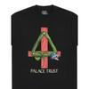 Palace Trust  Graphic Print Crew Neck T-Shirt Unisex Tops Black P21TS247