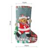 Large Linen Christmas Stocking & Gift Bag Set for Decorations