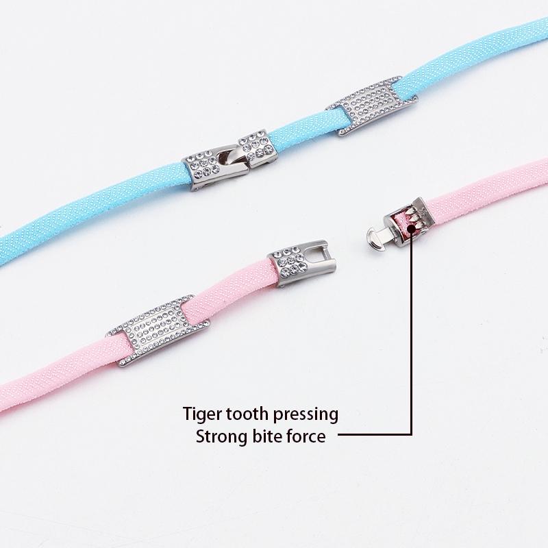 Tennis Silver Diamond Buckle Shoelaces No Tie Shoe Laces Elastic Laces Sneakers Without Ties Flat Shoelace for Shoes Accessories