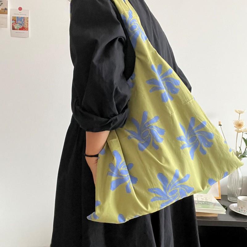 Ленивая Повседневная Сумка-Орхидея Большая Вместительная Сумка-Тоут Нишевая Корейская Жилетка Холщовая На Плечо Женская