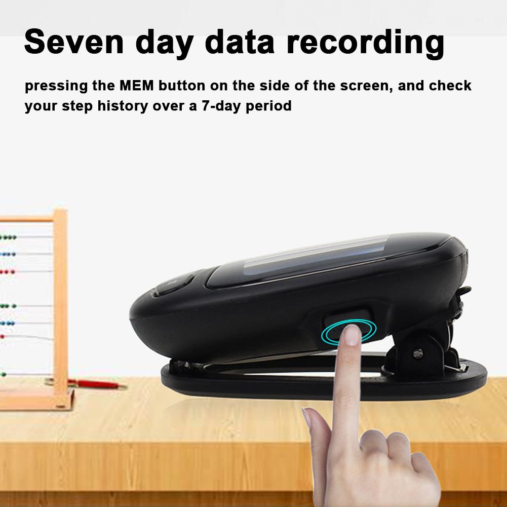 Compact Pedometer LCD Screen Step Counter Step Tracker Digital Display Step Counter Accurate Steps