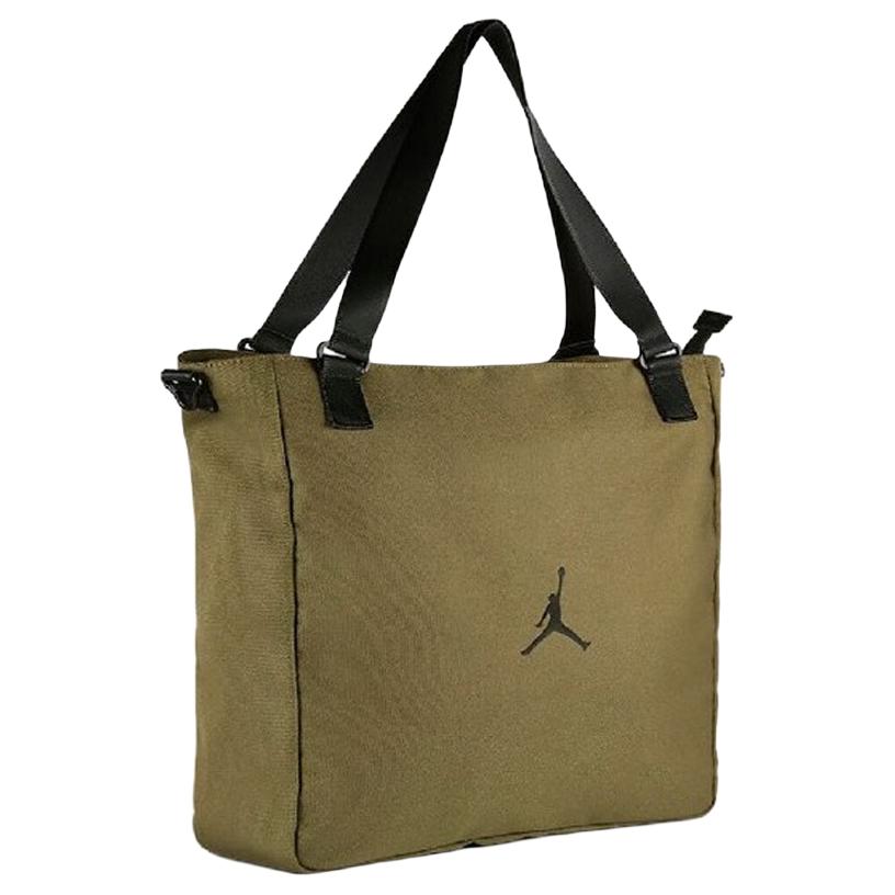 Jordan Classic Air Logo Print Canvas Tote Bag Unisex Tote Bags Army-Green DM0520-222