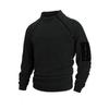 Men's Fleece High-Neck Sweatshirt with Zipper Pockets Tactical Casual Top
