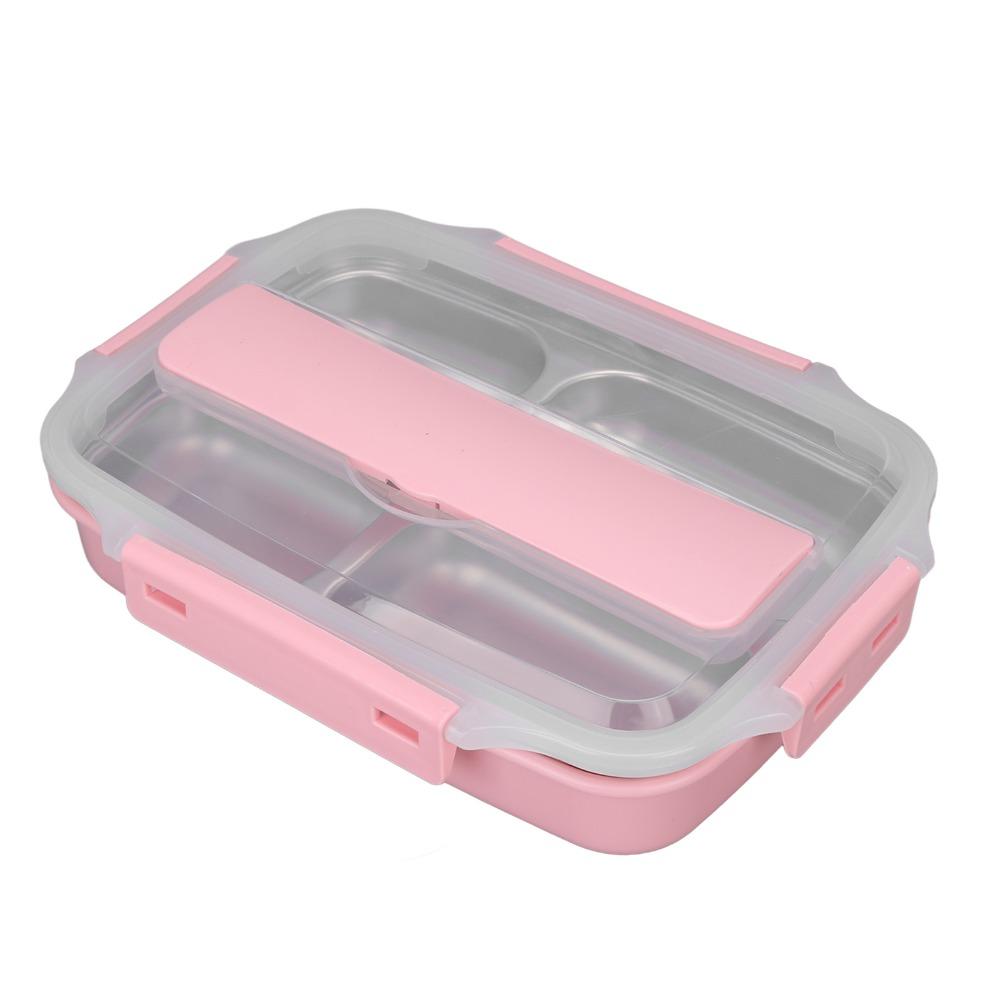 1.2L Leakproof Lunch Box 4 Compartment Bento Lunch Box Portable Insulated Lunch Box  For Office