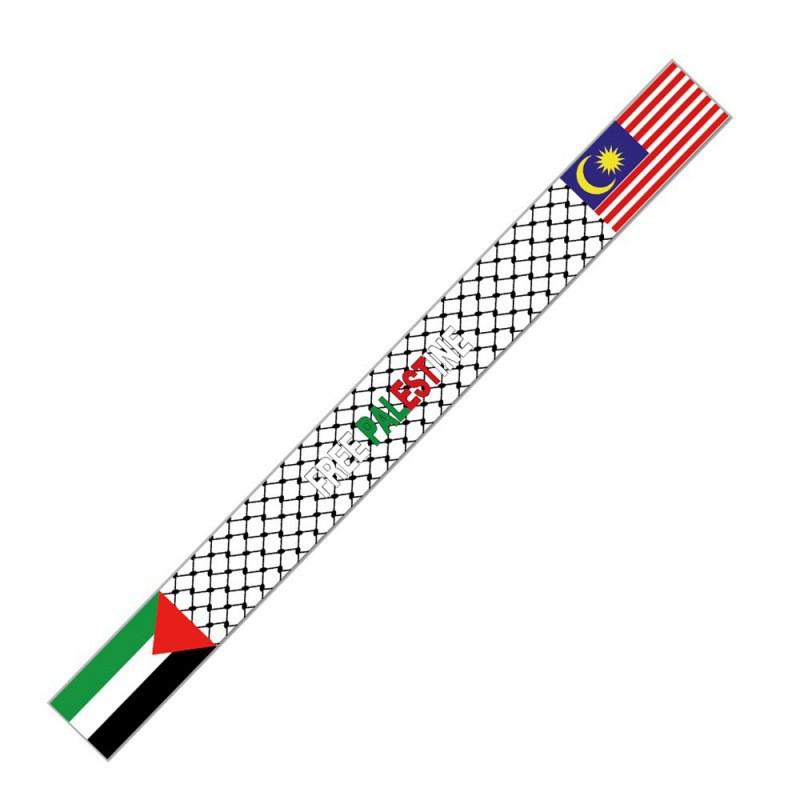 Palestinian Flag Silk Headband With Flowing Ribbons Women Hair Accessory Festival Travel Gift