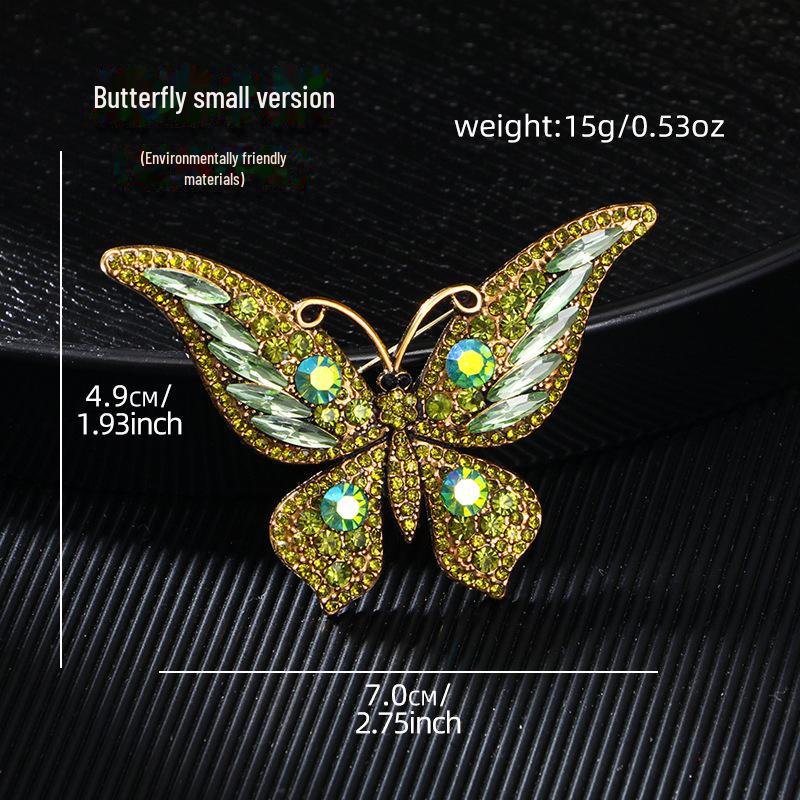 

Экологичная высококачественная винтажная брошь-бабочка из кристаллов и бриллиантов для женщин - модный аксессуар в виде насекомого