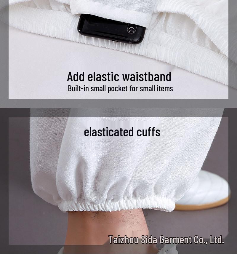 Men's Bamboo Cotton Linen Tai Chi Wushu Suit - Chinese Style Practice Clothing, Thin for Spring/Summer Morning Exercise