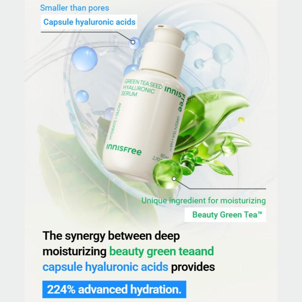 Innisfree Green Tea Seed Hyaluronic Serum 80mL 2ea