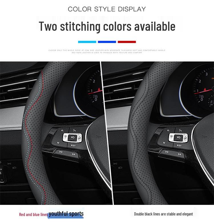 Universal Steering Wheel Cover for Geely Vision X3, X6, Xingyue L, Emgrand S, GSGL, Binyue, Boyue X, Binrui - All-Season Fit