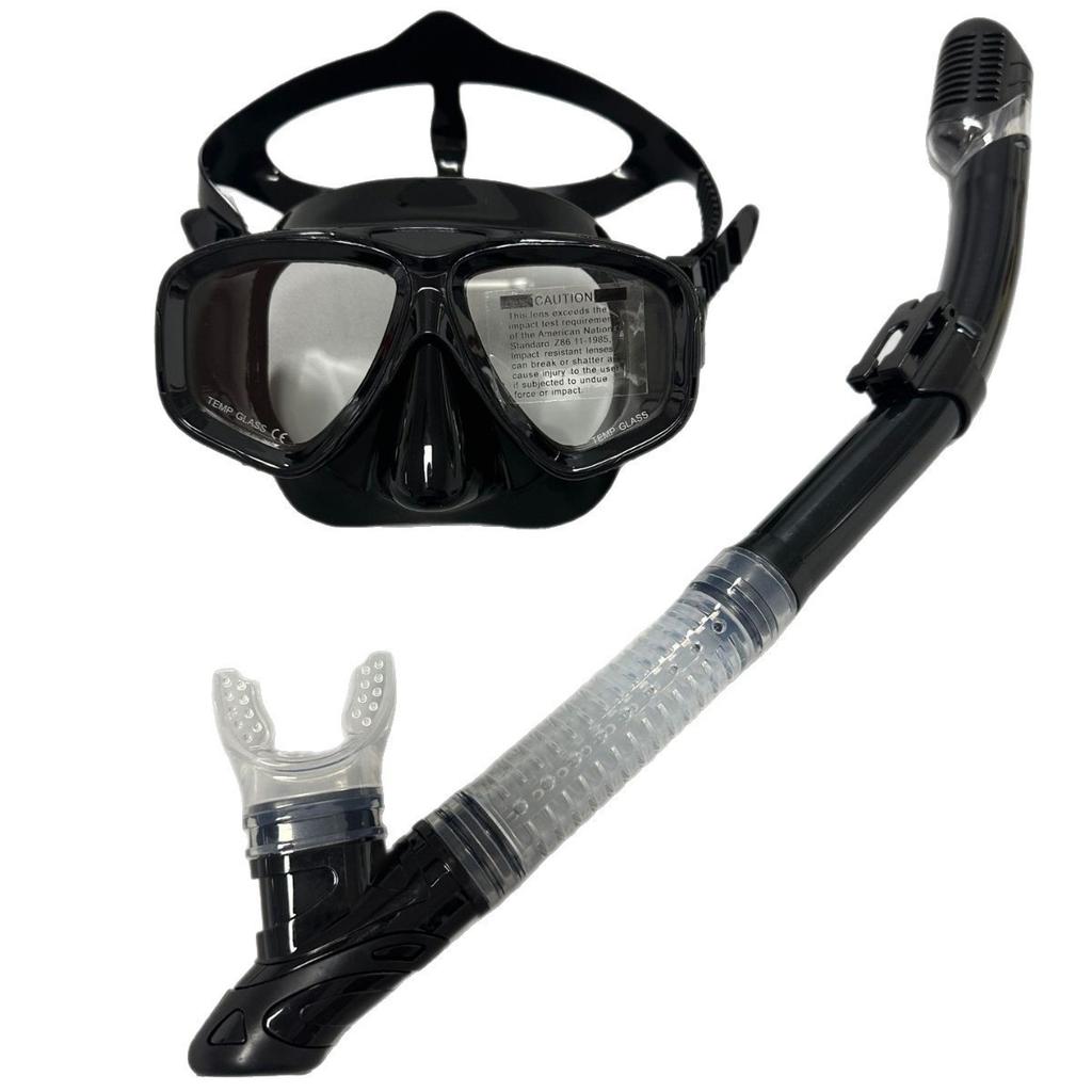 Snorkeling Two-Piece Set - Complete Dry-Style Dive Mask Equipment - Air Tube Set - Mask for Diving