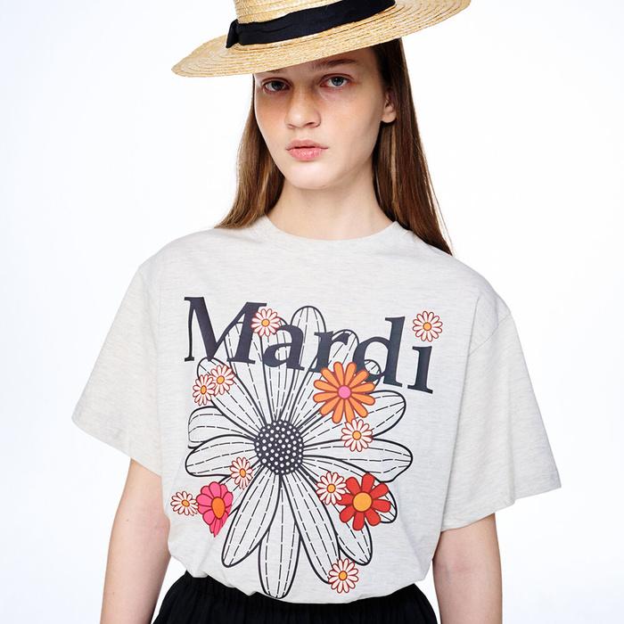 [Mardi mercredi] T-Shirt Flowermardi Blossom_oatmeal Schwarz