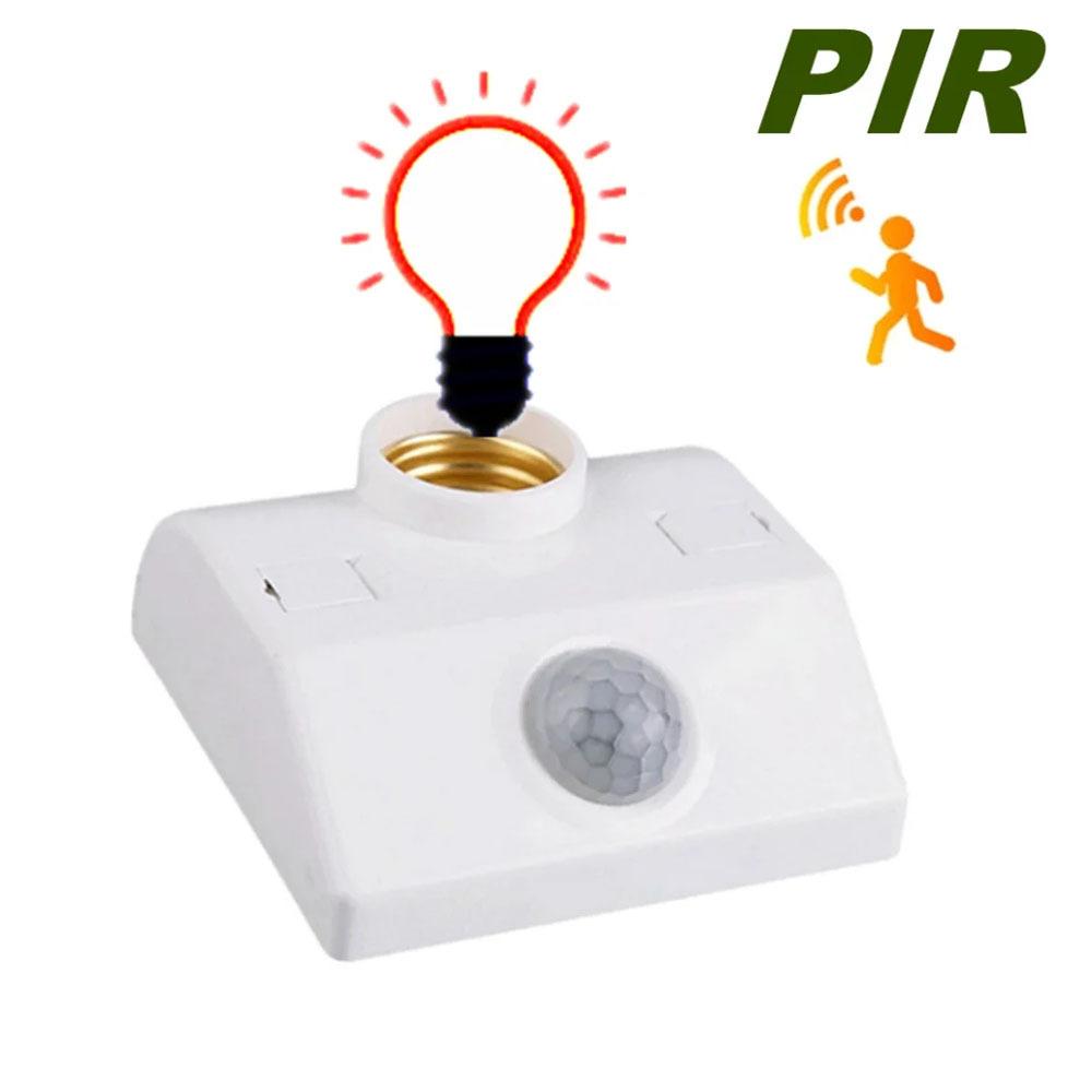 E27 Human Body Sensor Lamp Holder LED 220V 110V E27 Interface PIR Motion Sensor Switch for Home Lighting Corridor Room Stairs