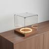 Acrylic Basketball Display Case Anti-Yellowing Clear Sports Ball Box Wooden Base