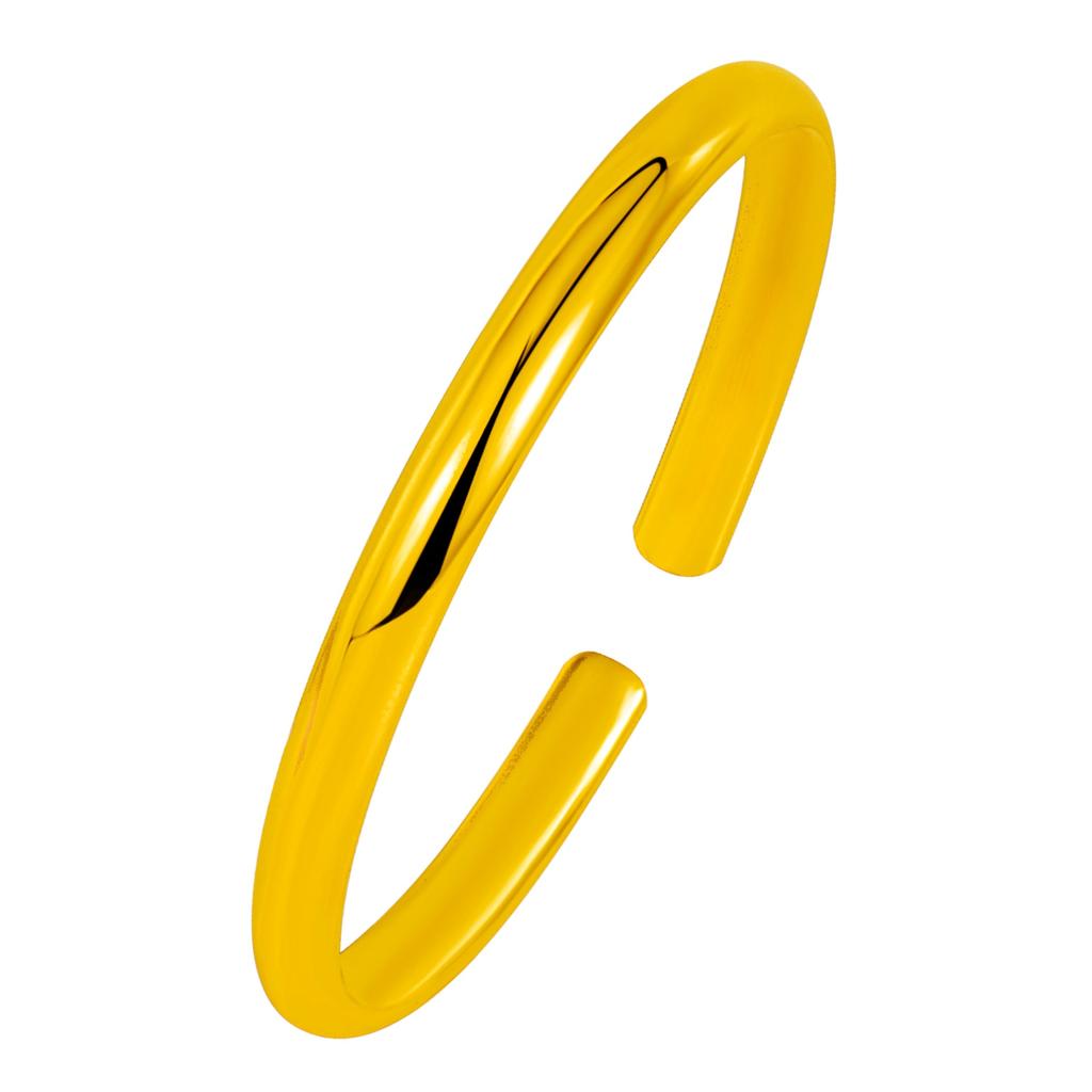 Bronze Gold -Plated 6mm Opening Light Surface Tube Bracelet