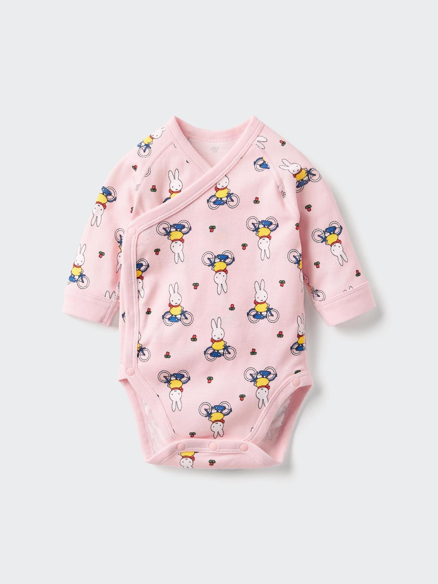 

Uniqlo Bn Боди с длинным рукавом с картинкой A 60см 10 PINK/BABY 60
