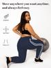 Casual Sports Trousers for Women High-waisted Milk Silk Large Size with Two Side Stripes 9-inch Trousers