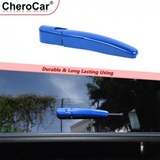 2x Rear Window Rain Wiper Cover Trim Exterior For Ford Bronco -2025 Blue