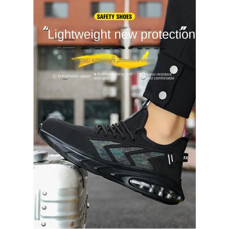 Labor Insurance Shoes Men's Anti-smashing and Anti-piercing Air Cushion Shock-absorbing Work Shoes Safety Shoes