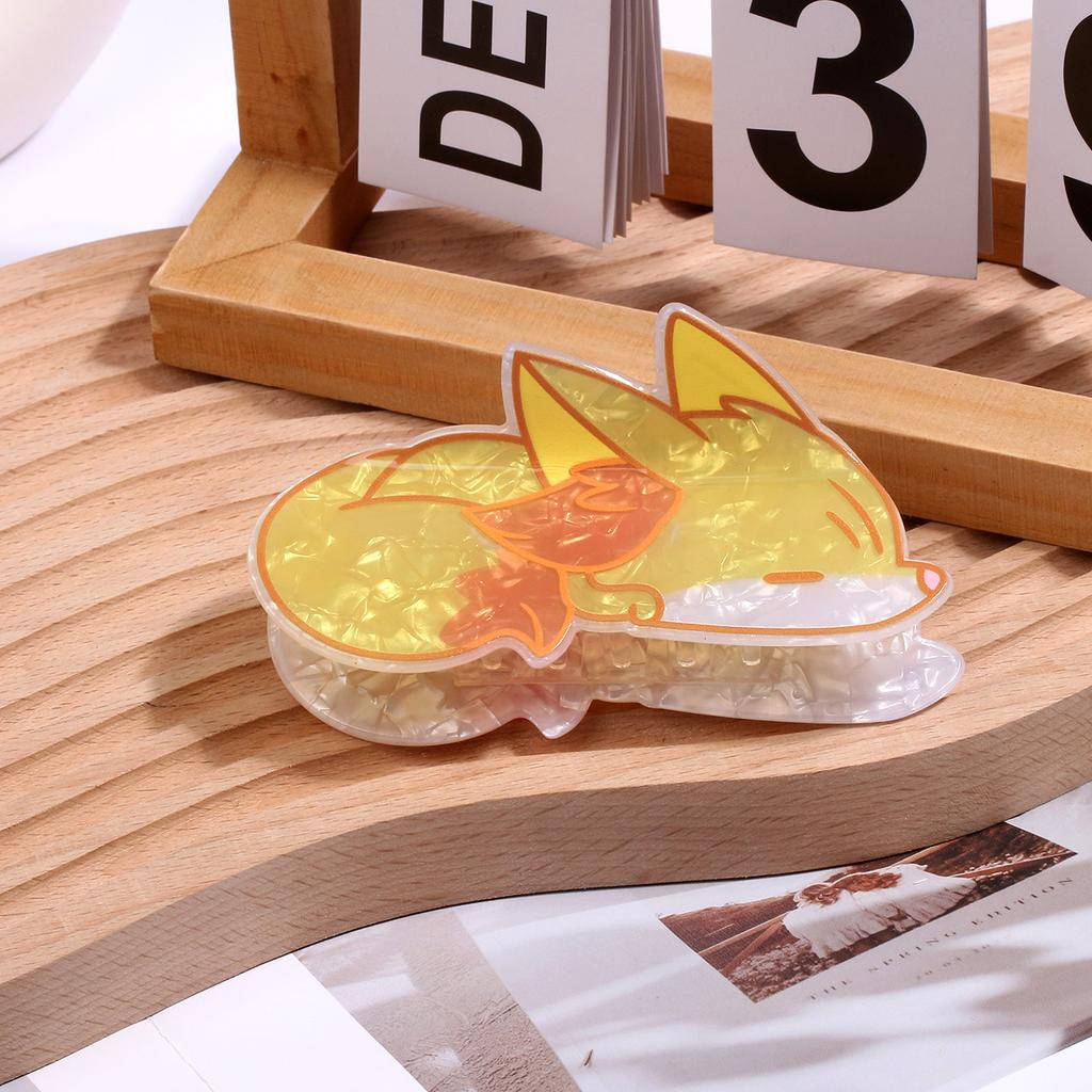 1pc Pokemon Fire Fox Hair Claw Clip - Decorative Hair Accessories Practical Daily Use Hairpins for Styling And Bun Making