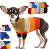 Color Matching Pullover Plaid Patchwork Home Wear Autumn Winter Dog Sweater  Small Medium Dogs