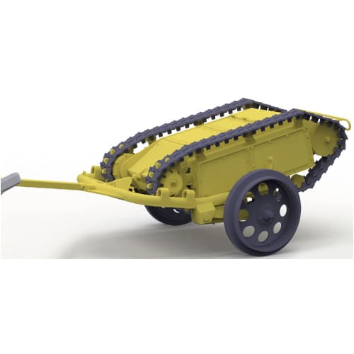 Freedom Model Kit 1/16 German Sd.Kfz.302 Goliath Light Explosive Transport Vehicle and Cart Set with German Soldier Observation Figure, 1944, Plastic