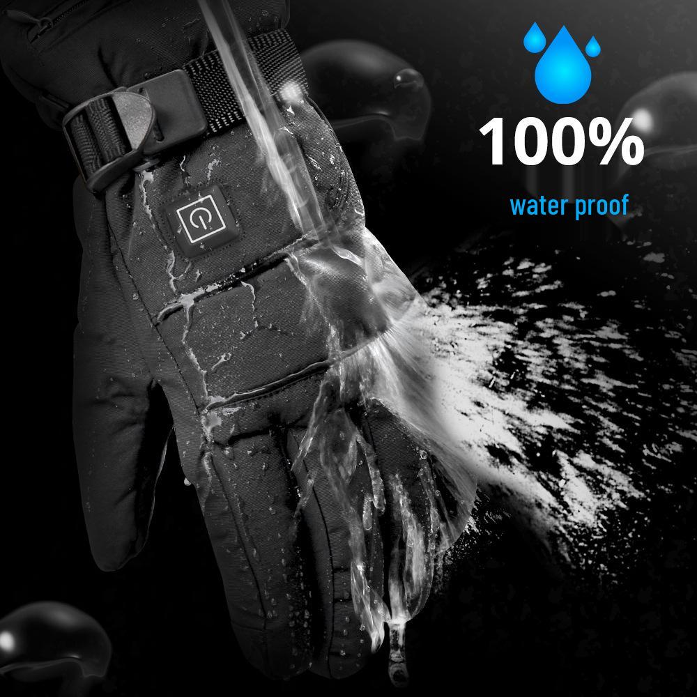 Touchscreen Heated Winter Riding Gloves: Windproof, Waterproof, Warm for Skiing & Motorcycling.