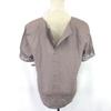 Chalet Blanc vintage linen short sleeve blouse women's L beige(USED)