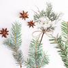 10 Pack Artificial Pine Branches Christmas Floral Picks Frosted White Berries Stems with Birds Holly Sprays for Holiday Decorations Great Addition To