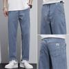 Nine-point Denim Tencel Soft Lyocell Jeans For Men Summer Thin Straight-leg Loose Light-colored Casual Nine-point Pants