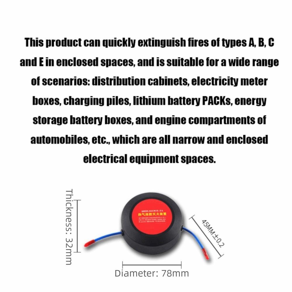 Self-Activating Fire Suppression Device Extinguishing Sticker Device Automotive Engine Compartment