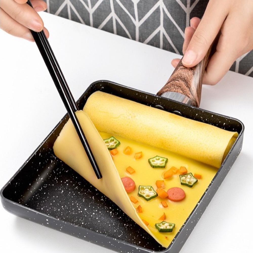 Japanese Tamagoyaki Frying Pan Rectangle Egg Pan Skillet Mini Breakfast Maker  Cooking Tools