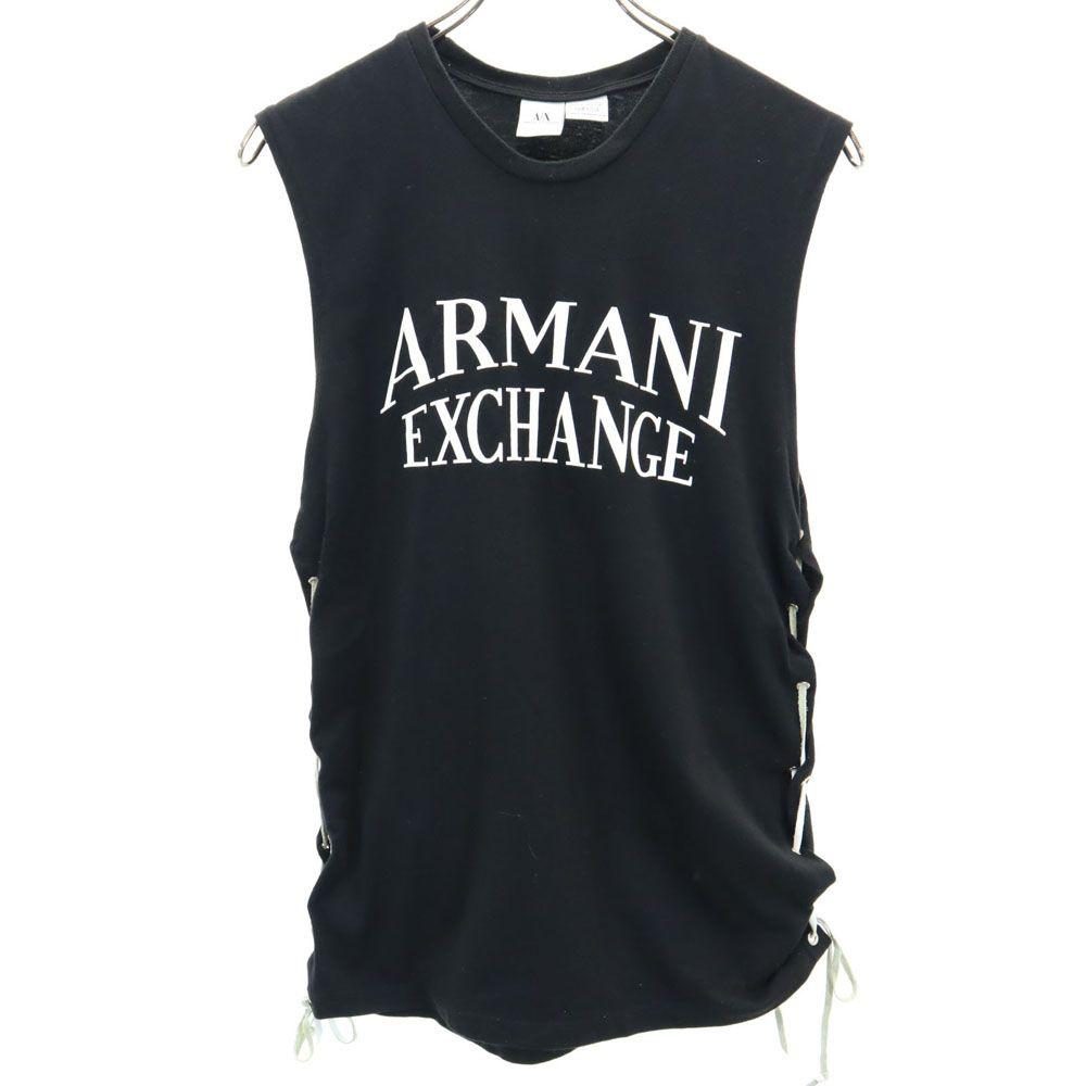 ARMANI EXCHANGE 90s Made in USA Old No sleeve Tank top M black Women Used