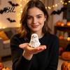 Cute Desk Accessories Halloween Ghost Pen Holder, Mini Figurine Decor, Funny Unique Holiday Present Pencil Stand Ornament, Creative Office Organizer