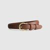 Style Chic Korean Womens Leather Belt With Eyecatching Golden Design Buckle