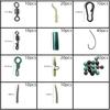 180Pcs Fishing Accessory Set Including Carps Hook Quick Changes Swivels Anti-Tangles Sleeves Carps Fishing Tackle Set