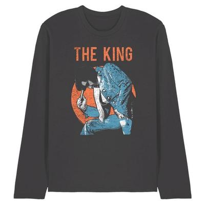 Elvis Presley Unisex Adult Mic In Hand Long-Sleeved T-Shirt