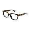 Gucci Temple Logo Rectangular Optical Frame Women's Tortoiseshell Tortoiseshell 55 Dust Bag + Glasses Case (random Color)