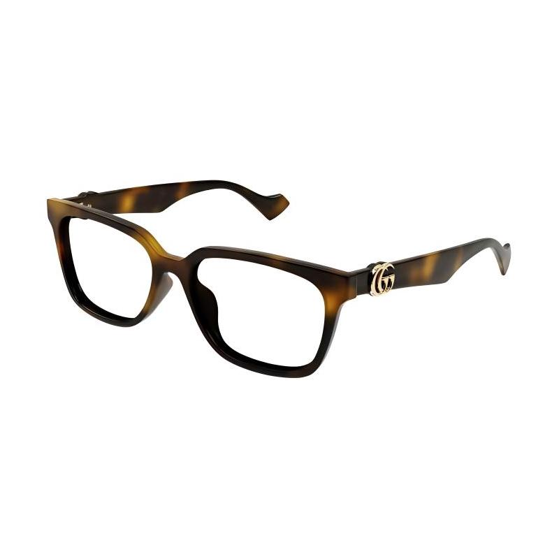 Gucci Temple Logo Rectangular Optical Frame Women s Tortoiseshell Tortoiseshell 55 dust bag + glasses case (random color)