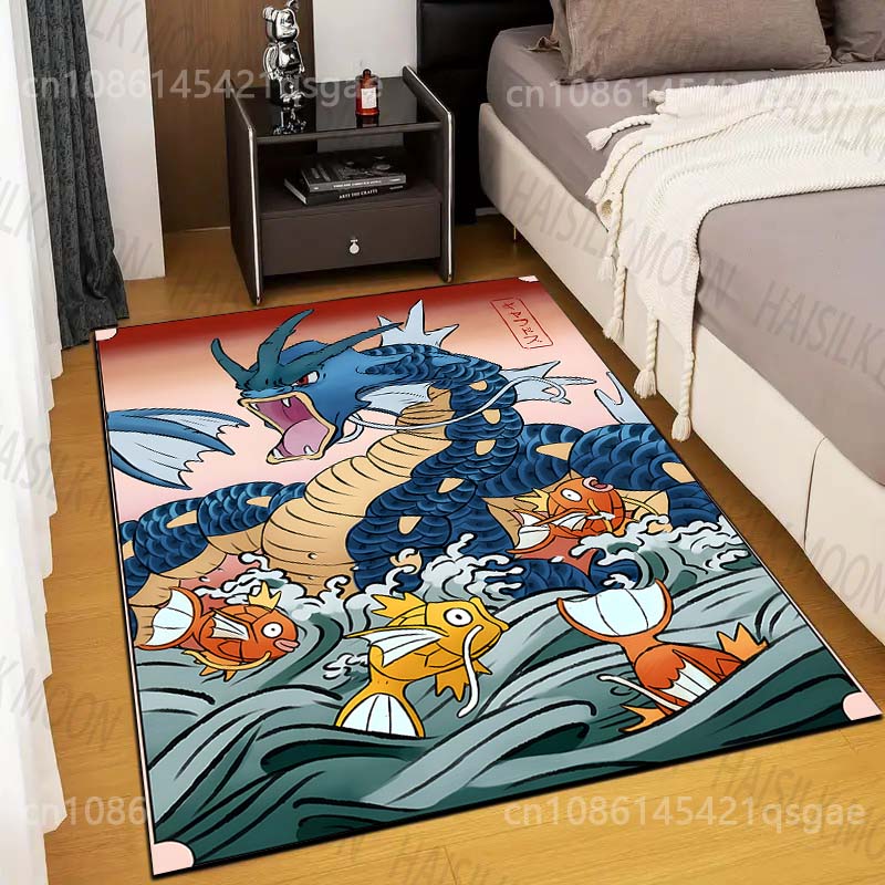

1PC Pokémon Gyarados Print Rug Carpet for Living Room Children Bedroom Mat Sofa Doormat Floor Rug Home Decor Anti Slip Mat Gfits 80x160cm (31x63in)