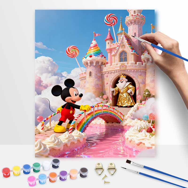 Disney Candy Castle Painting By Numbers Kit Hand Painting Home Decor