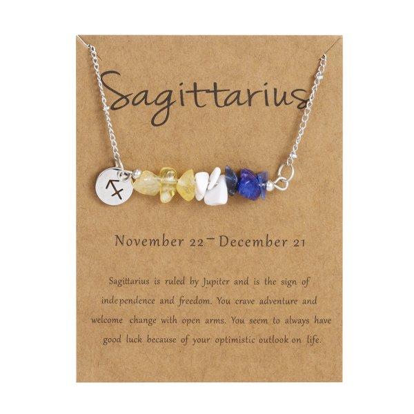 12 Constellation Sign Natural Birth Stone Handmade Bracelet for Women Kids Aries Leo Braid Bracelet  Birthday Gift