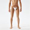 Sexy Men Candy Color Shiny Pencil Pants Sheer See Through Sexy Tight Smooth Elastic Fitness Hollow Out Gym Pants Open Crotch