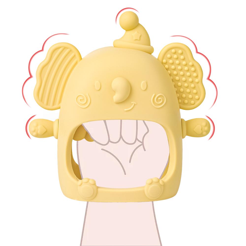 Baby Silicone Teether Toys Cute Elephant Shape Teether Gum Pain Relief Teether Toys Children Sensory Puzzle Toys